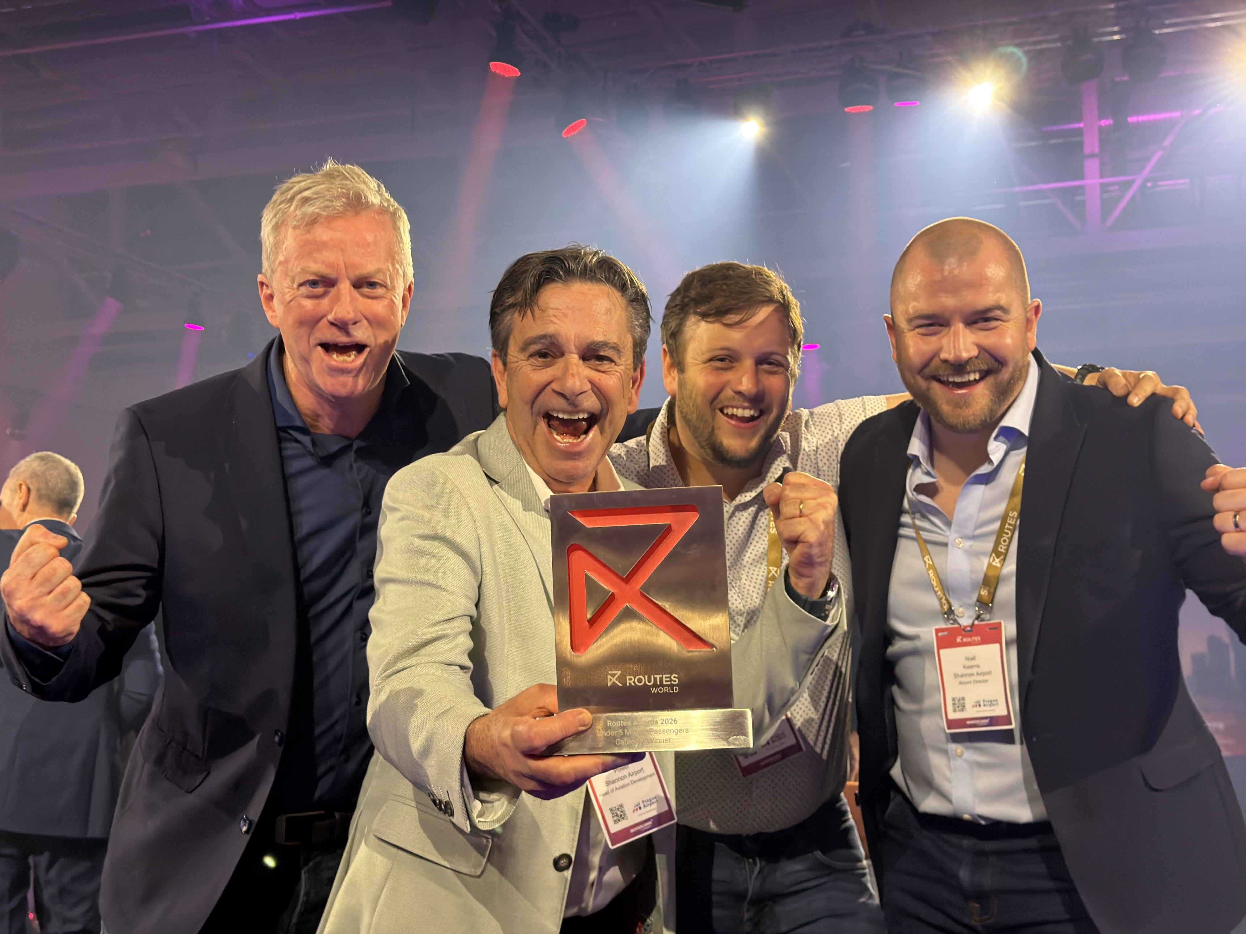 Shannon Airport Wins Prestigious Global Routes World Award